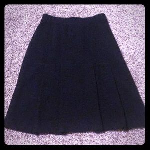 St. John Couture Wool Blend Pleated Skirt
